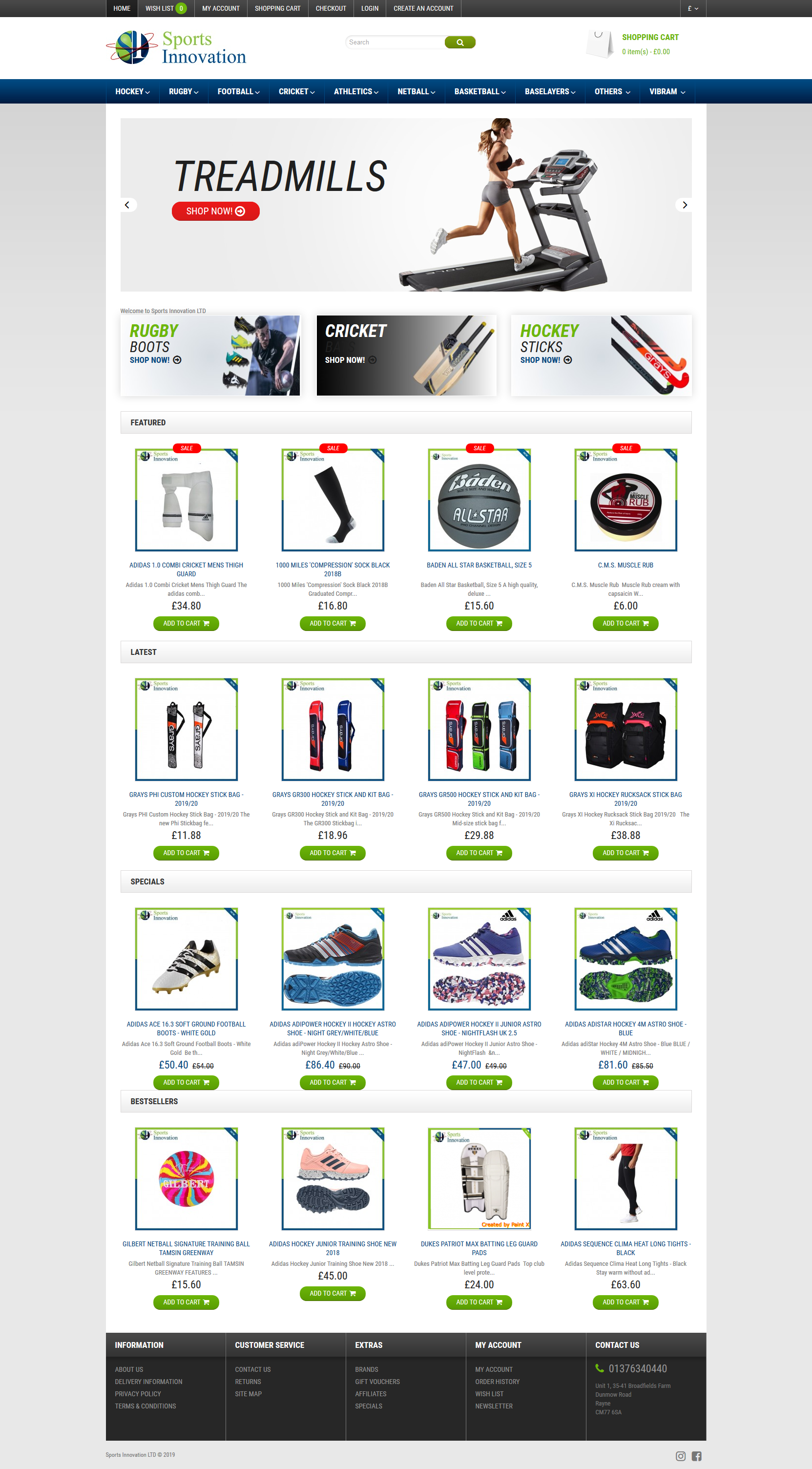 Sports ecommerce website